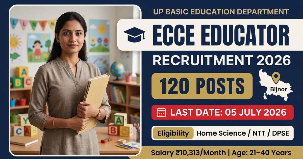 UP Sewayojan Bijnor ECCE Educator Recruitment 2026