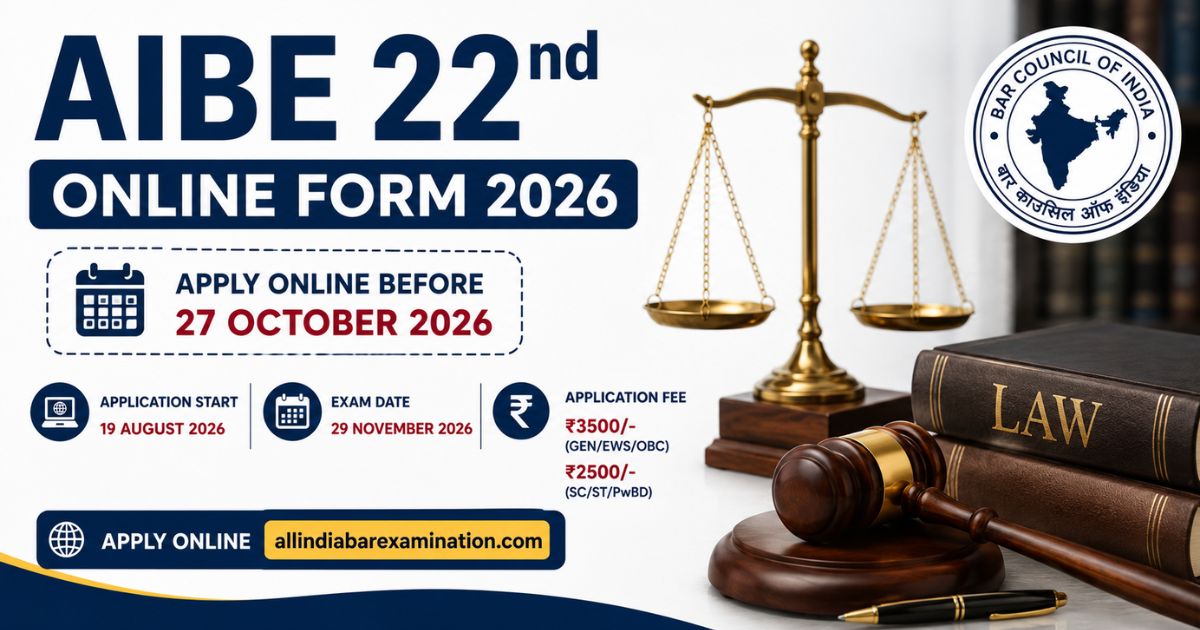 AIBE 22nd Online Form 2026