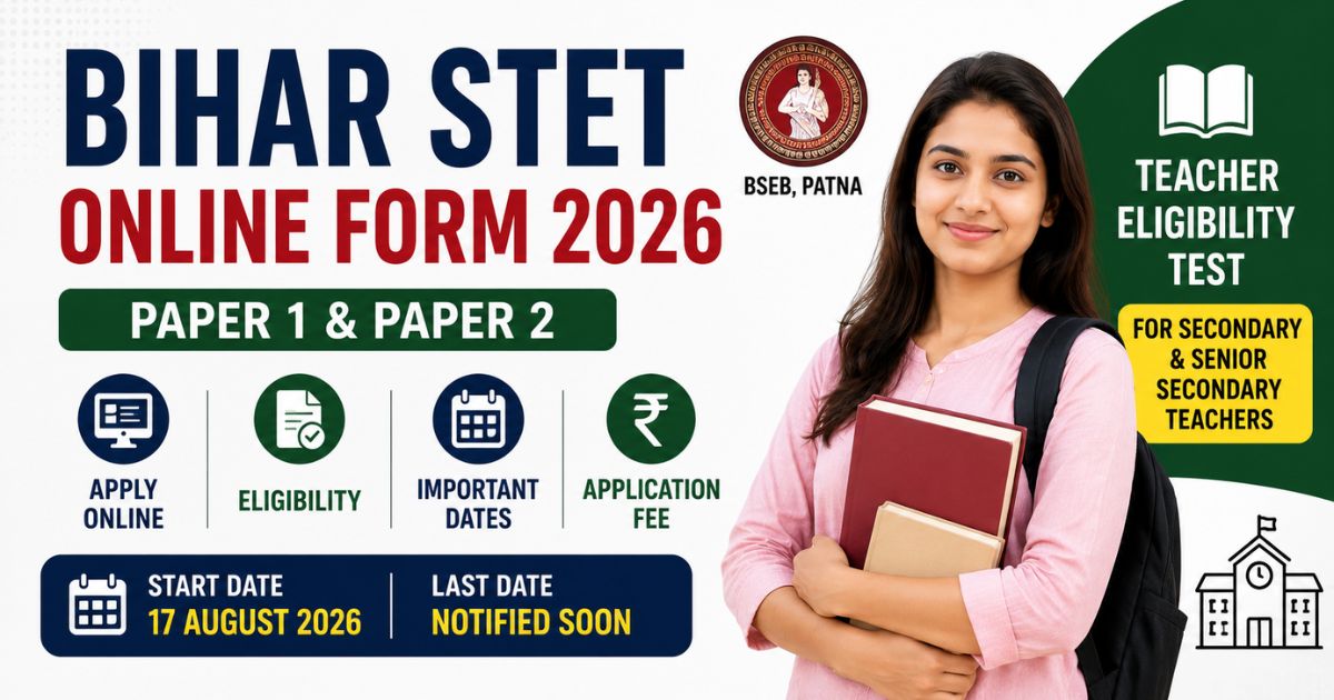 Bihar STET Online Form 2026