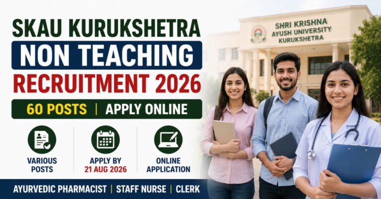 SKAU Kurukshetra Non Teaching Recruitment 2026